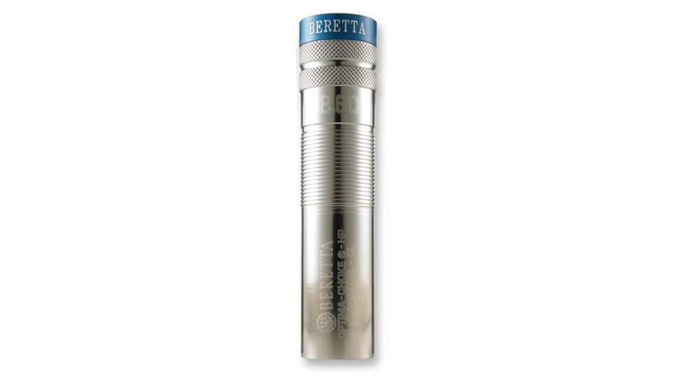 Beretta Optimachoke HP +3/4 Extended 12 Gauge Choke Tube, Silver w Color Band, Cylinder , C62143