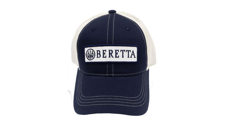 Beretta Patch Trucker Hat, Blue Navy &amp; White, BC062016600543