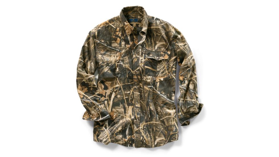 Beretta Shirt TM Shooting, Long Sleeve, Camo, Max 4, Large LU19756177L
