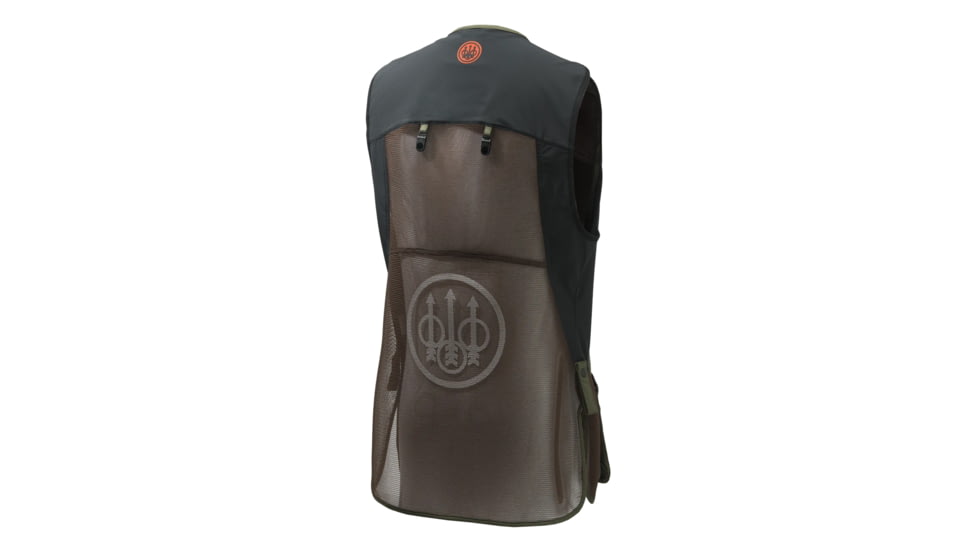 Beretta Silver Pigeon Evo Shooting Vest - Men's, Green &amp; Chocolate Brown, Large, GT781T155307ABL