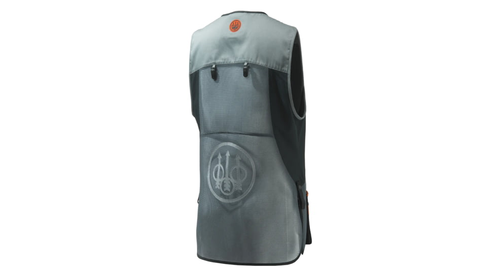 Beretta Silver Pigeon Evo Shooting Vest - Men's, Grey &amp; Orange, Extra Small, GT781T155309OIXS