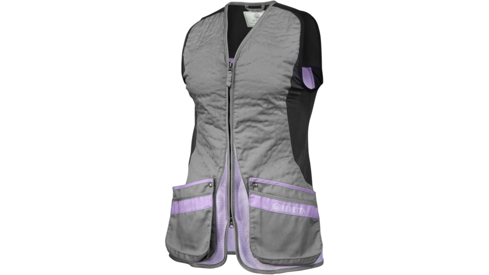 Beretta Silver Pigeon Evo Shooting Vest - Womens, Grey &amp; Lavender, Extra Large, GT791T155309OHXL