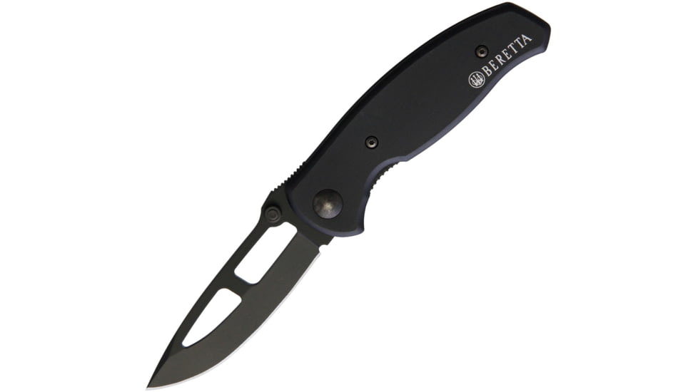 Beretta Airlight 3 Small Folding Knife, 2.5in, Black AUS8, Black Aluminum Handle, JK005A01