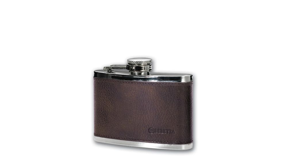 Beretta Stainless Steel Small 4oz Leather Flask Large OG9304130802
