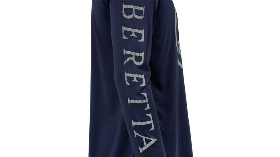Beretta T-shirt Ls Vintage Trident Large Navy Blue