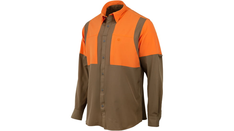 Beretta TKAD Flex Shirt - Men's, Long Sleeve, Tobacco And Blaze Orange, 2XL, LU931T23340850XXL