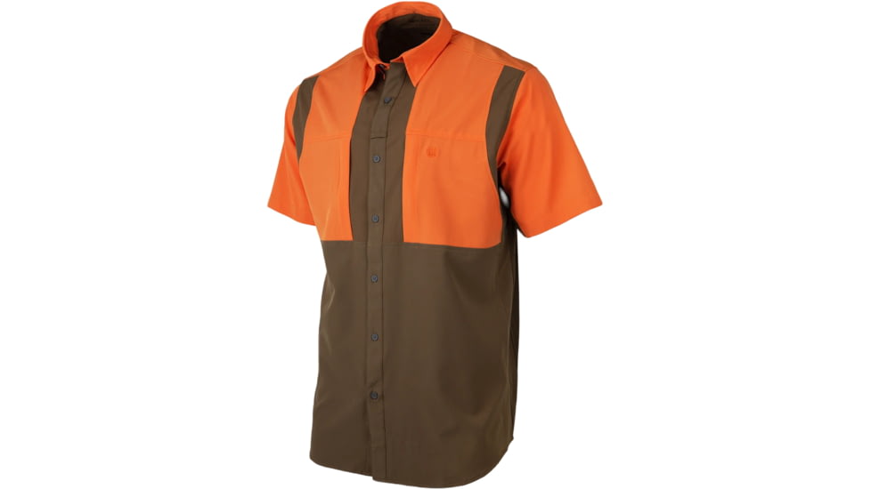 Beretta TKAD Flex Shirt - Men's, Short Sleeve, Tobacco And Blaze Orange, Large, LU951T23340850L