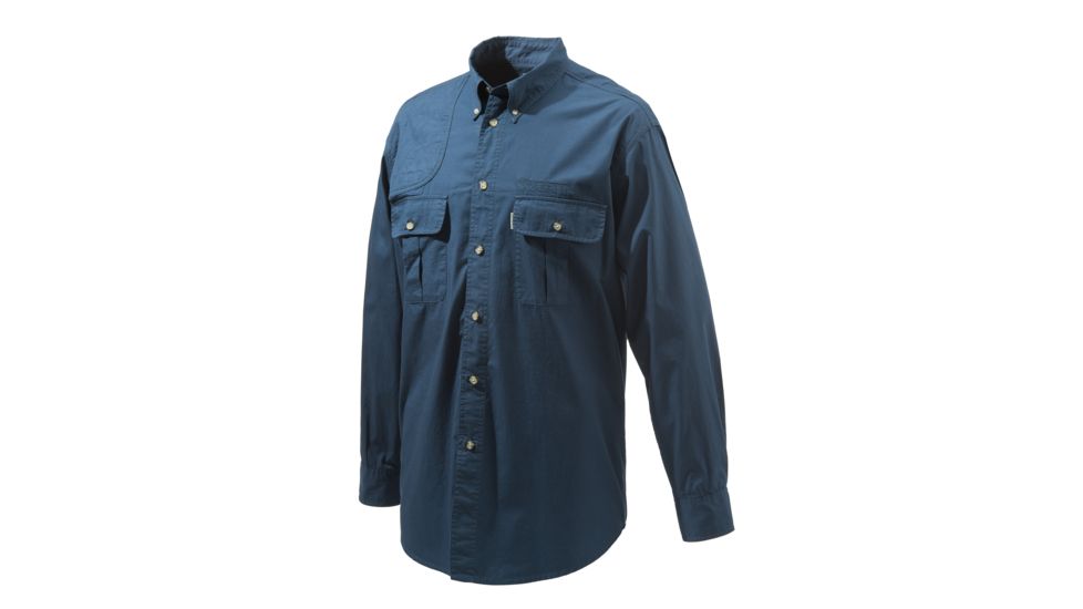 Beretta TM Shooting Shirt L/S, Blue, Large, LU15207561053DL