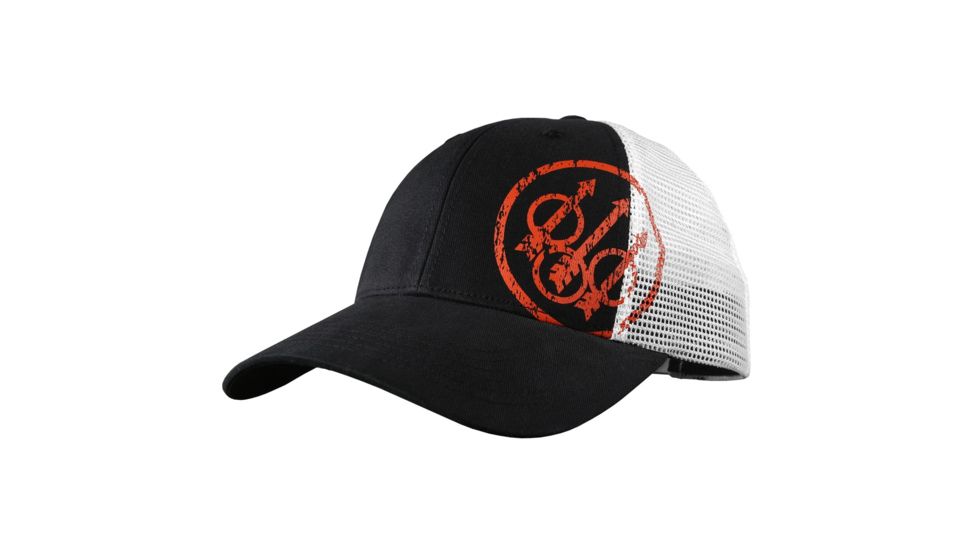Beretta Trident Sporting Trucker Cap, Black and White, One Size Fits All BC152016600953