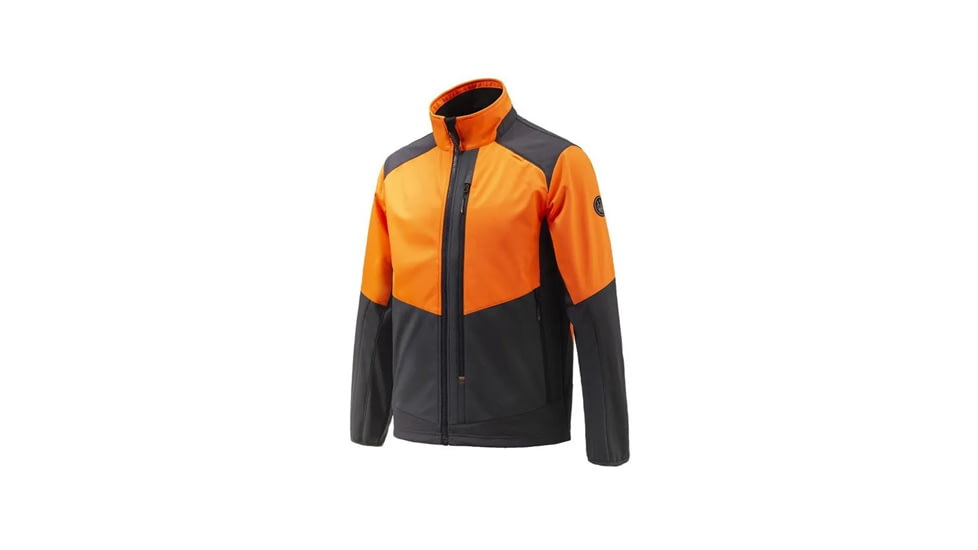 Beretta Softshell Jacket - Men's, Ebony/Orange, Extra Large, GU624T211409OUXL