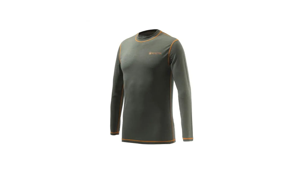 Beretta Merino Base Long Sleeves T-Shirt - Men's, Green, Extra Large, IM201T19690715XL