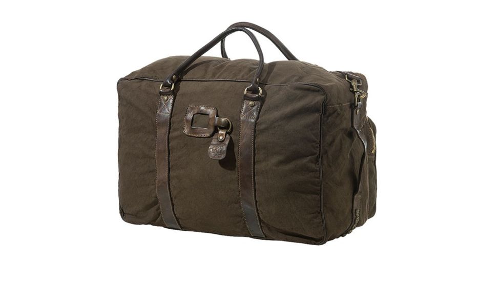 Beretta Vin Duffle Canvas Travel Bag, Brown, 11in X 26in X 11.5in, BS321T09830862