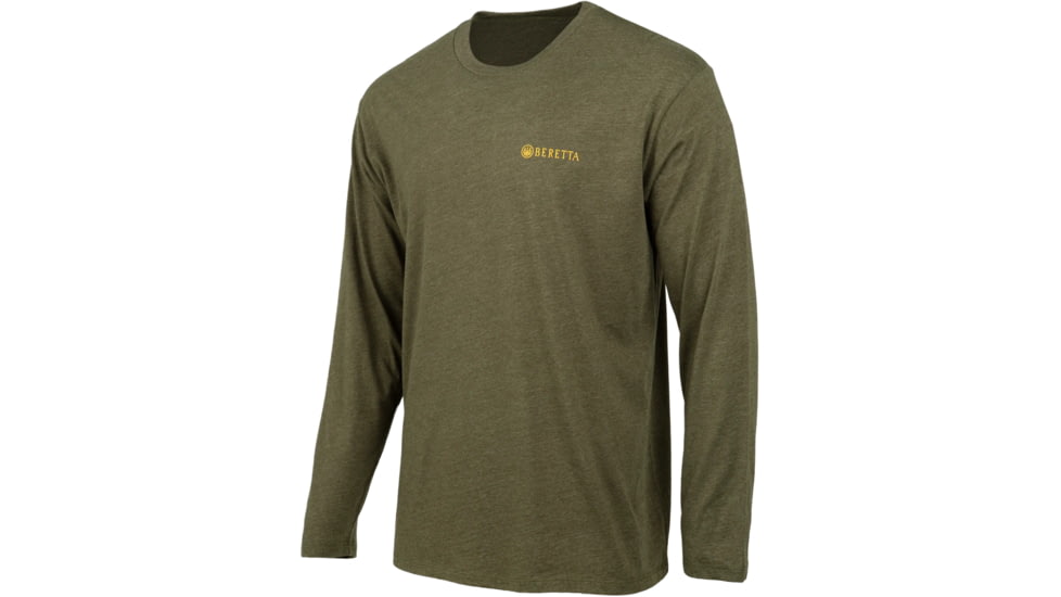 Beretta Wing Drop T-Shirt - Men's, Long Sleeve, Heather Mil Green, Extra Large, TS231T189007AUXL
