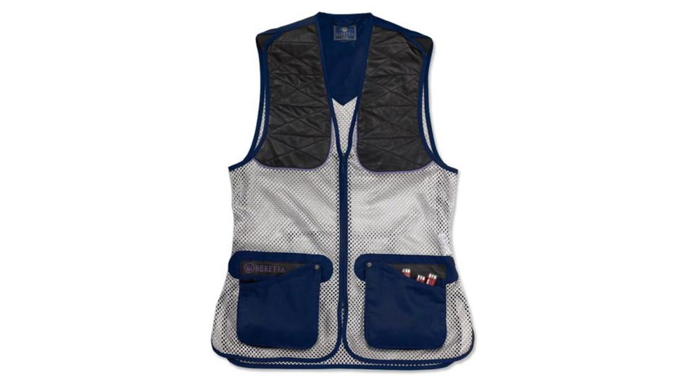 Beretta Womans Ambidextrous Shooting Vest, Blue, XL GT2300740560XL