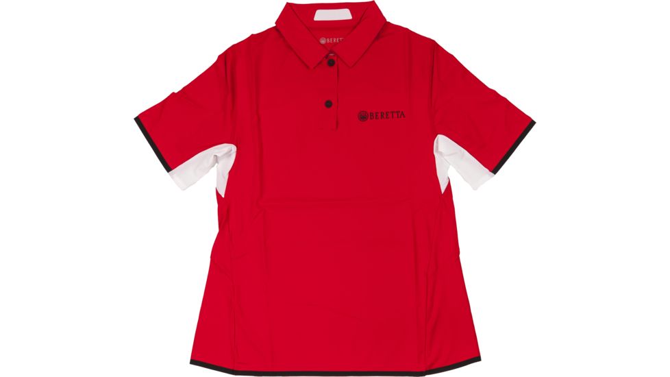 Beretta Womens Hi-Tech Performance Polo Shirt,Tango Red,Medium MD012T10850321