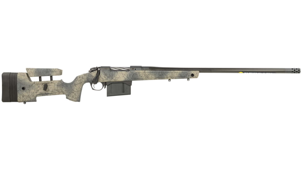 Bergara B14 Carbon Wilderness Chassis Bolt Action Rifle, 7mm PRC, 24in 5/8x24 TPI Barrel, 1-8, Synthetic Camoflage Stock, Cerakote Black, B14LM3613CF-FRRMPG