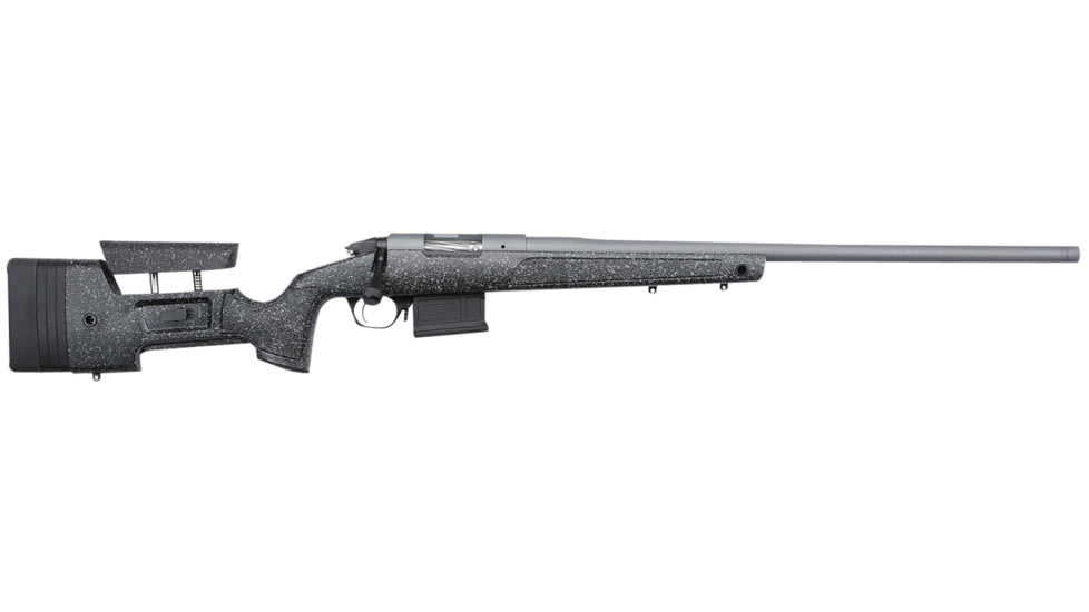 Bergara HMR Pro Bolt Action Rifle, 6.5mm Creedmoor, 24in 5/8x24 TPI Barrel, 1-8, Synthetic Black Stock, Cerakote Grey, BPR2065MC-FRRMPG