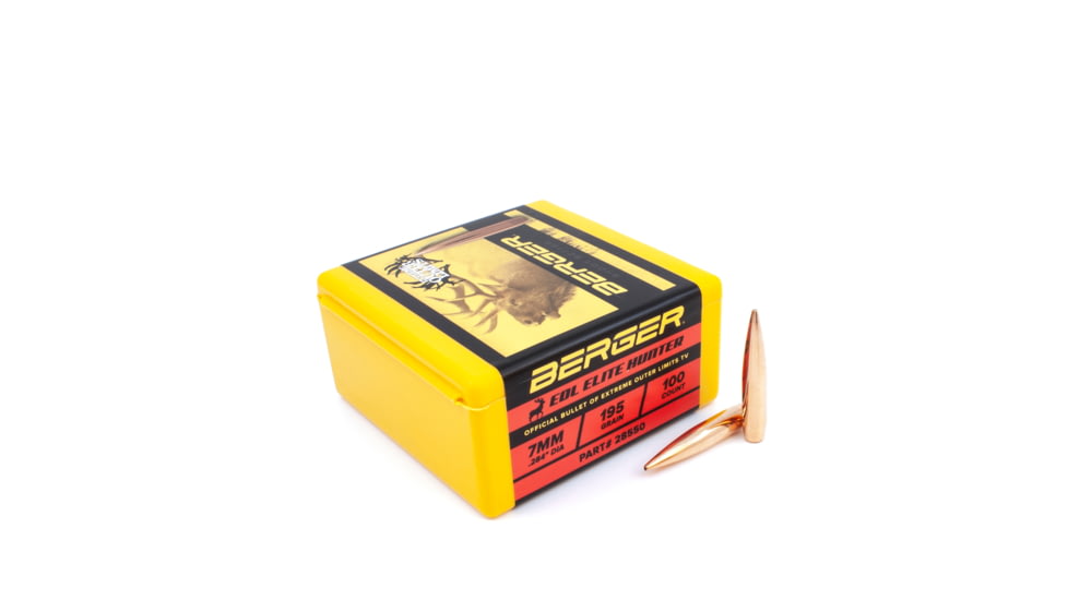 Berger 28550 Hunting 7mm .284 195 GR EOL Elite Hunter 100 Box, 28550