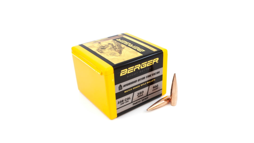Berger 338 cal 250 gr Hybrid OTM Tactical, 100 Pk, 33107