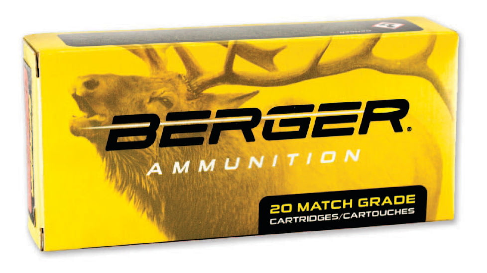 Berger 6.5 PRC 156 Grain Elite Hunter BT Brass Cased Rifle Ammo, 20 Rounds, 50010