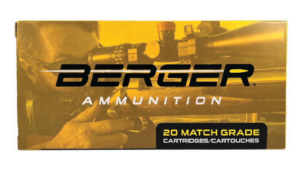 Berger 6.5PRC 153.5 grain Boat Tail Long Range Hybrid Target Rifle Ammo, 20 Rounds, 50030