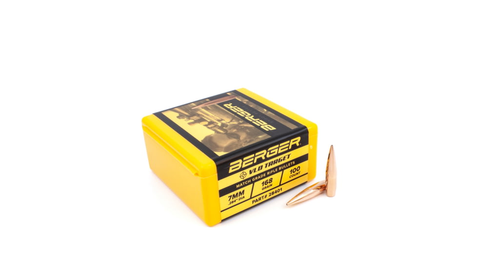 Berger 7mm 168 gr VLD Target,100 Pk, 28401