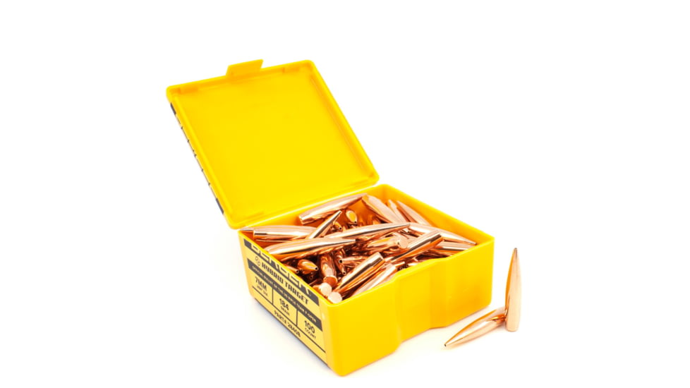 Berger Hybrid Target 7mm Caliber 184 Grain Hybrid Open Tip Match Rifle Bullets, 100 Bullet, 28413