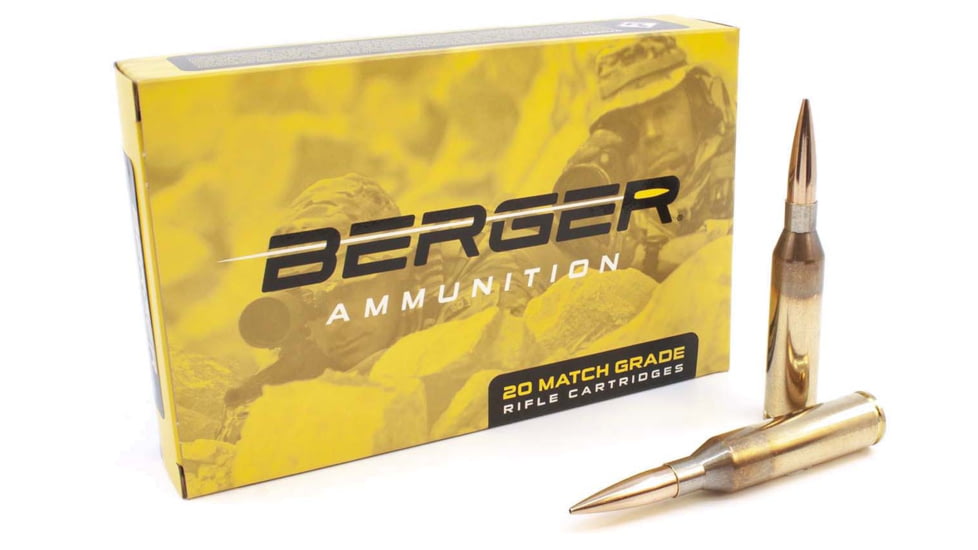 Berger .300 Norma Magnum 245 Grain Long Range Hybrid Target Brass Cased Rifle Ammunition