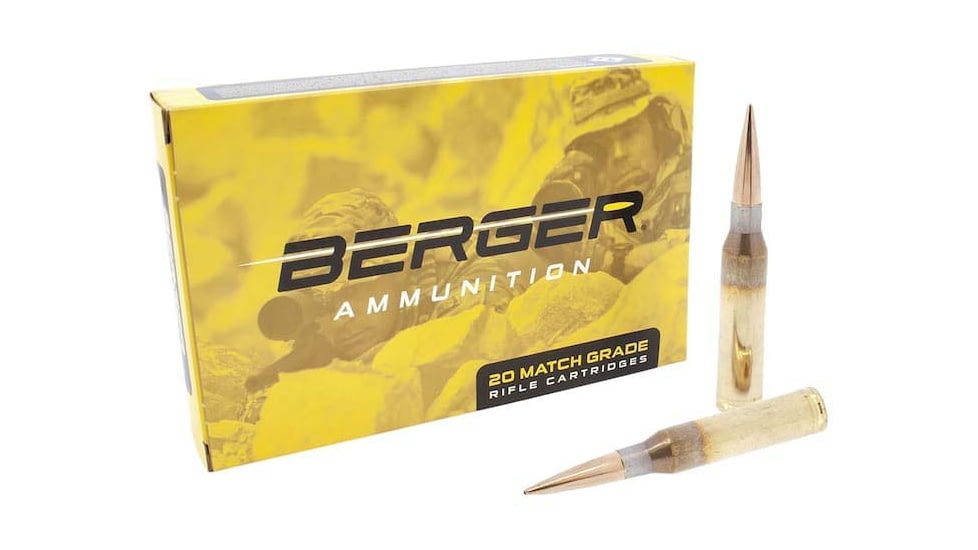 Berger .338 Norma Magnum 300 Grain Hybrid OTM Tactical Brass Cased Rifle Ammunition