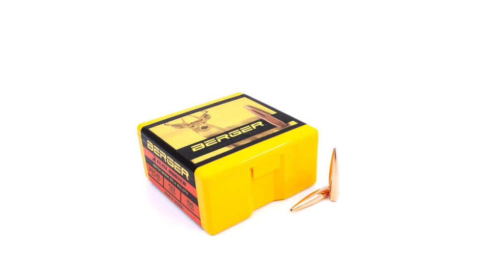 Berger Bullets 25586 Elite Hunter 25 Cal .257 133 Gr Boat Tail (BT) 100 Per Box