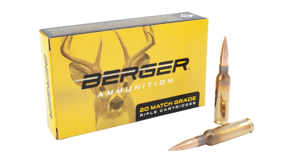 Berger Hunting 6.5mm Creedmoor 135 Grain Boat Tail Hollow Point Brass Cased Rifle Ammo, 20 Rounds, 31030