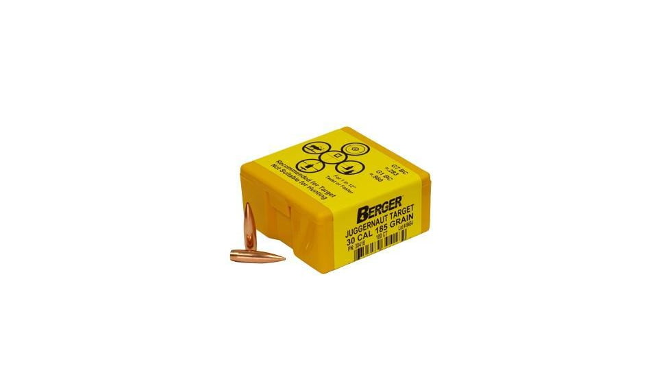 Berger Bullets Berger Match Grade Target Bullets .30 cal .308" 185 gr JUGGERNAUT TARGET 100/box, CSBB30418