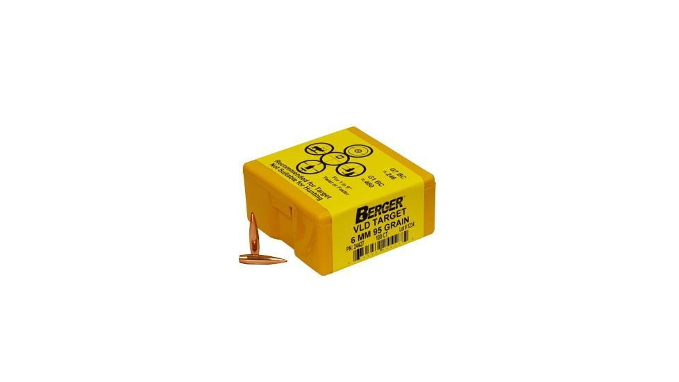 Berger Bullets Berger Match Grade Target Bullets 6mm .243" 95 gr VLD TARGET 100/box, CSBB24427