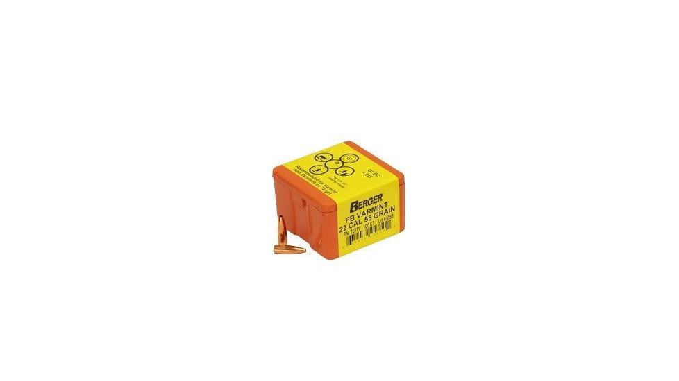 Berger Bullets Berger Match Grade Varmint Bullets .22 cal .224" 55 gr FB VARMINT 100/box, CSBB22311