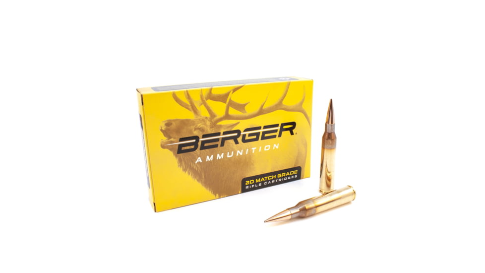 Berger Elite Hunter .338 Lapua Magnum 300 grain Elite Hunter Brass Cased Centerfire Rifle Ammo, 20 Rounds, 81050