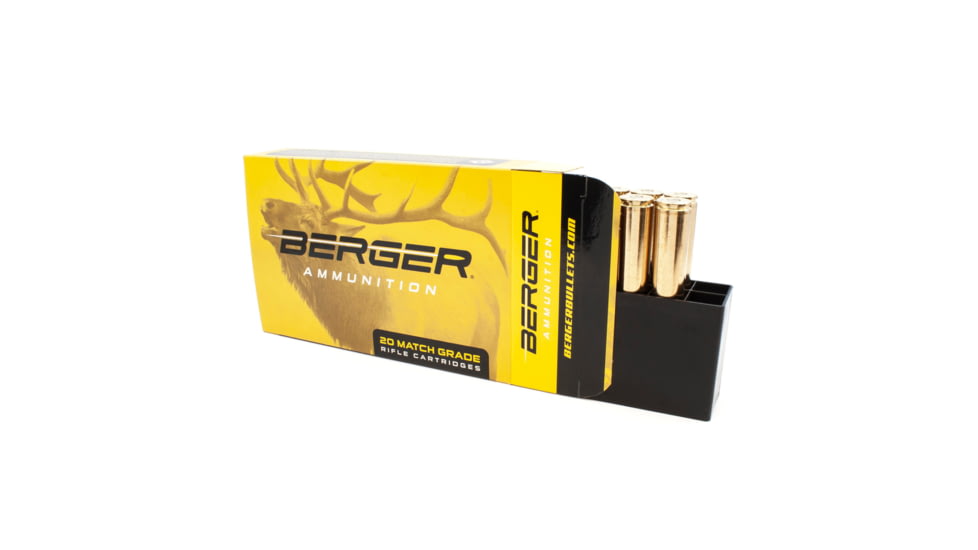 Berger Elite Hunter .338 Lapua Magnum 300 grain Elite Hunter Brass Cased Centerfire Rifle Ammo, 20 Rounds, 81050