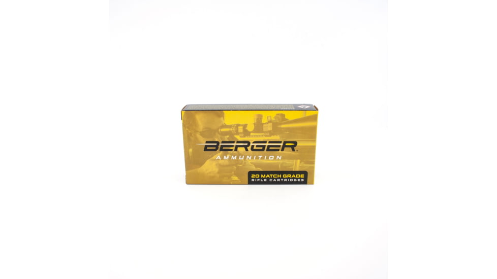 Berger Fullbore Target .308 Winchester 155.5 grain Fullbore Target Brass Cased Centerfire Rifle Ammo, 20 Rounds, 60030
