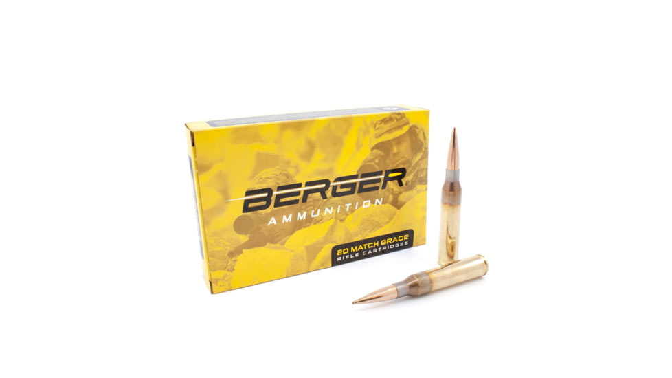 Berger Hybrid Tactical .338 Lapua Magnum 300 grain Hybrid Tactical Open Tip Match Brass Cased Centerfire Rifle Ammo, 20 Rounds, 81110