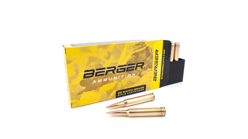 Berger Hybrid Target .300 Winchester Magnum 215 grain Hybrid Target Brass Cased Centerfire Rifle Ammo, 20 Rounds, 70100