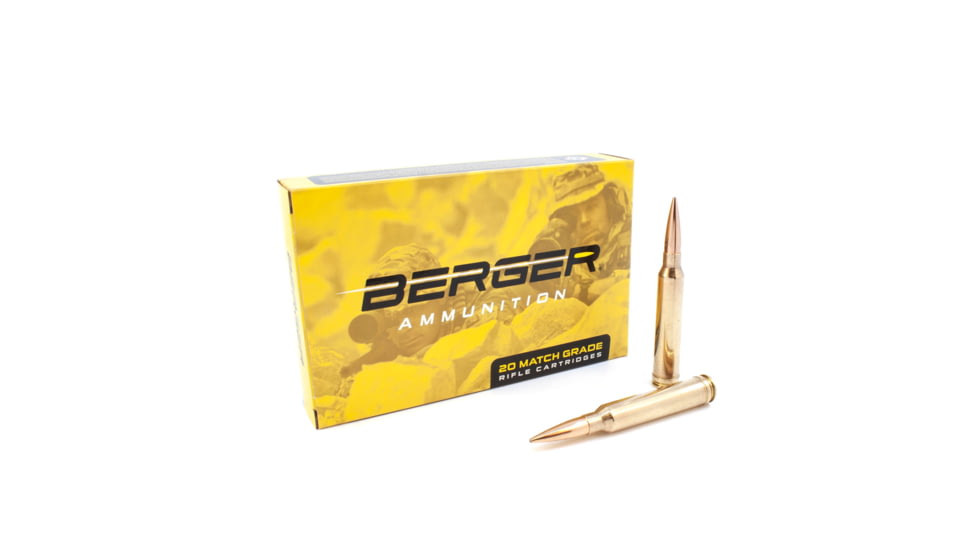 Berger Hybrid Target .300 Winchester Magnum 215 grain Hybrid Target Brass Cased Centerfire Rifle Ammo, 20 Rounds, 70100