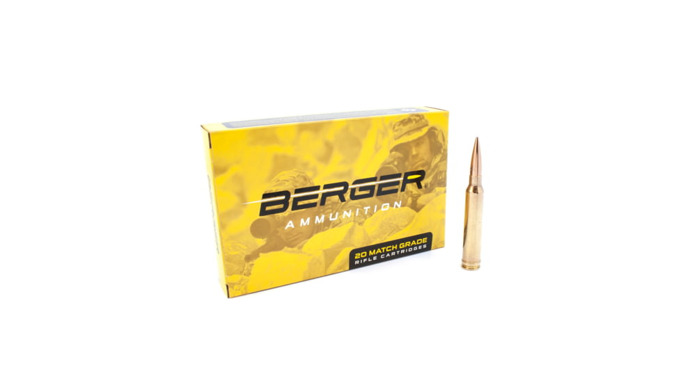 Berger Hybrid Target .300 Winchester Magnum 215 grain Hybrid Target Brass Cased Centerfire Rifle Ammo, 20 Rounds, 70100