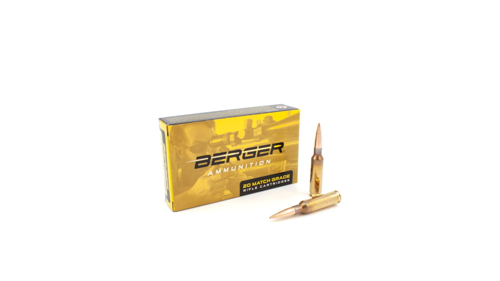Berger Hybrid Target 6.5 Creedmoor 140 grain Hybrid Target Brass Cased Centerfire Rifle Ammo, 20 Rounds, 31011