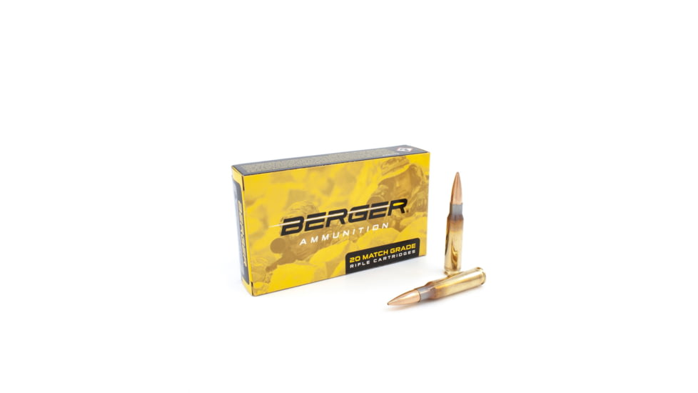 Berger Juggernaut Tactical .308 Winchester 185 grain Juggernaut Tactical Open Tip Match Brass Cased Centerfire Rifle Ammo, 20 Rounds, 60050