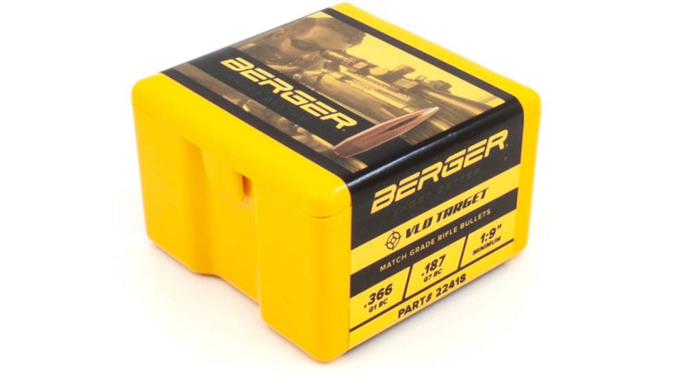 Berger VLD Target .22 Caliber 70 Grain Secant Very Low Drag Reloading Rifle Bullets, 100 Bullet, 22418