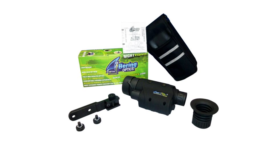 Bering Optics eXact Precision 2.6x44 Gen I Night Vision Monocular, Black, 7.2inX4.0inX2.5in BE16044