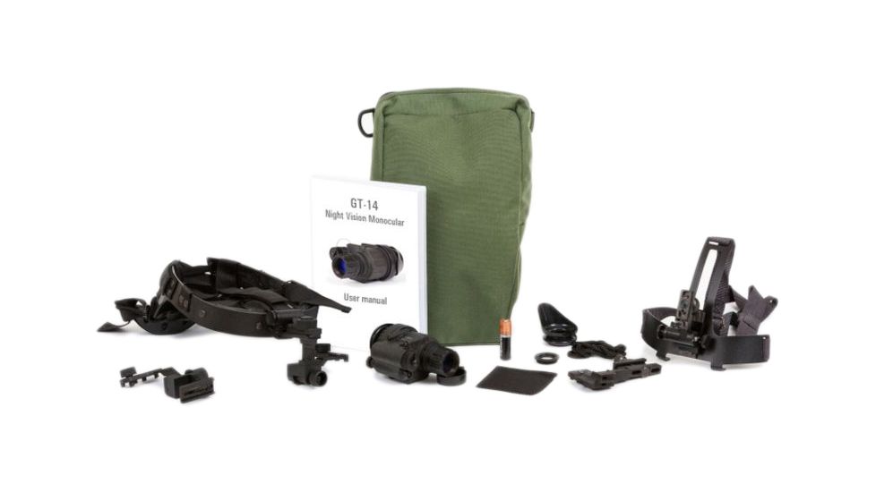 Bering Optics GT-14 1.0x22 Tactical NV Monocular Kit, Photonis Gen2+ , Black, BE24122