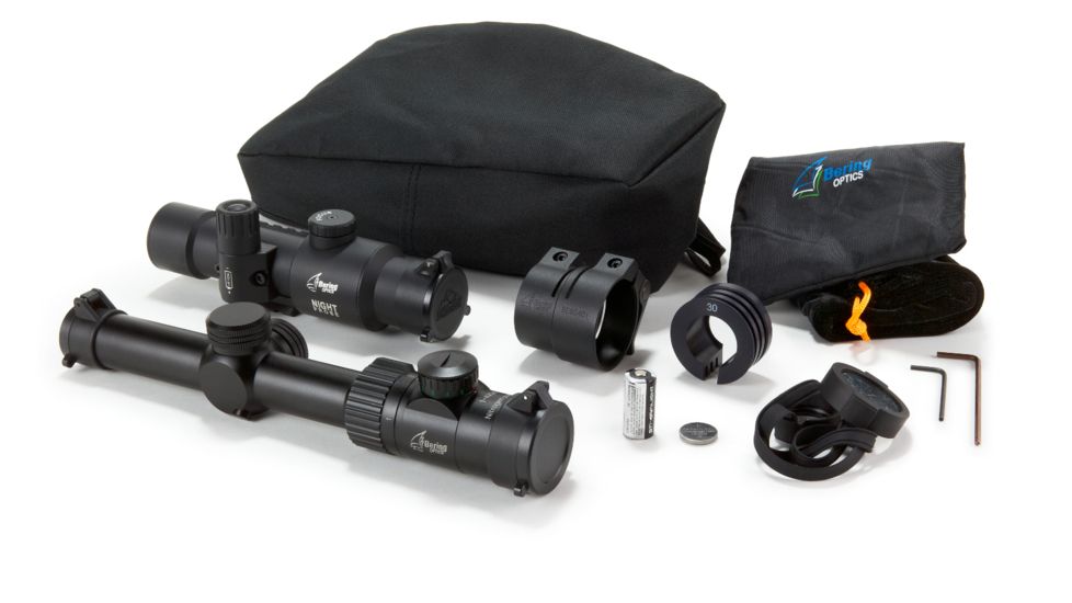 Bering Optics Hunting Series 1-4x24 Telescopic Rifle Scope, Black, BE55424