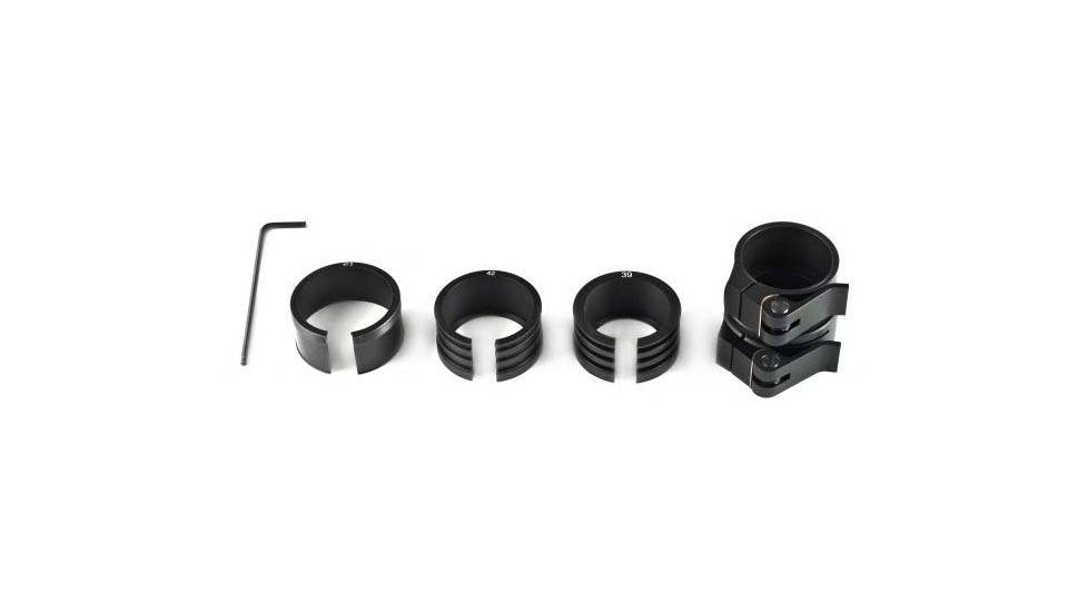 Bering Optics Night Probe Clip-On Adaptor w/ 4 Fitting Rings, Black, Fits 32-40mm Lenses BE80401