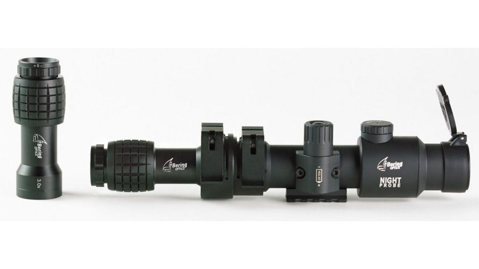 Bering Optics Night Probe Gen 2-Plus Night Vision Attachment, Black, 10.4x3.2x3.2, Fits 42-58mm Obj. Lenses BE26040
