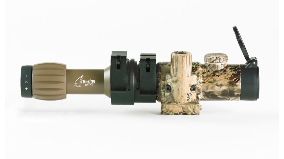Bering Optics Night Probe Mini B and W Clip-on NV Attachment, White Phosphor Gen 3, Unfilmed W/ Clip-on Mounting System for 30-56mm Objective Lenses, Black, BE36142W